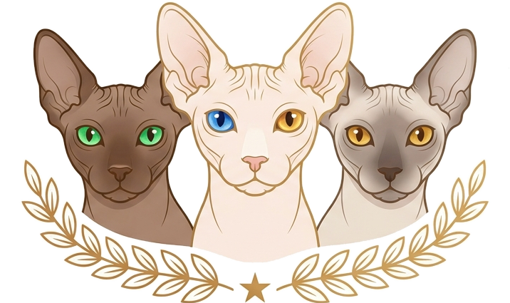 Ronronia Sphynx Cattery Logo
